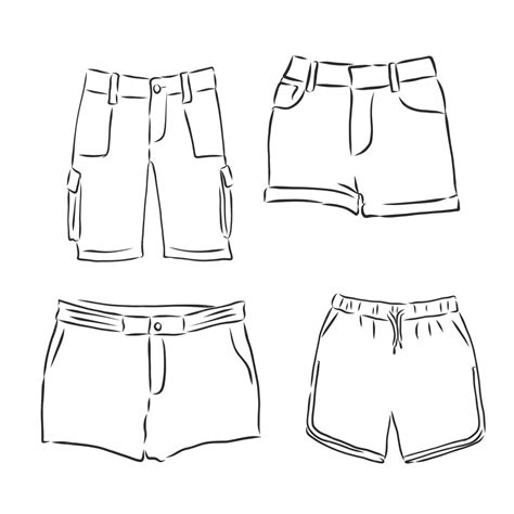 Premium Vector Vector Illustration Of Pants Front And Side Views