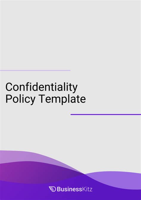 Privacy And Confidentiality Policy Template Business Kitz