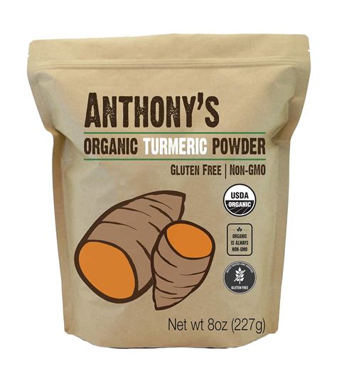 Amazon Anthony S Organic Turmeric Root Powder 8 Oz Curcumin