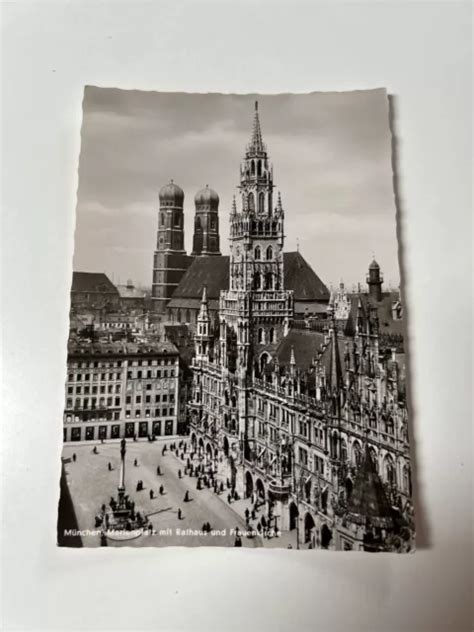 Alte Postkarte M Nchen Marienplatz Mit Rathaus Und Frauenkirche