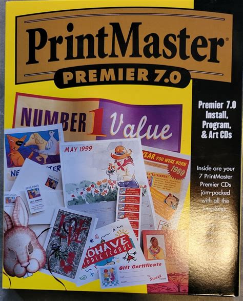 7 Cd Set Plus Book Mindscape Printmaster Premier 70 Windows Pc 9598