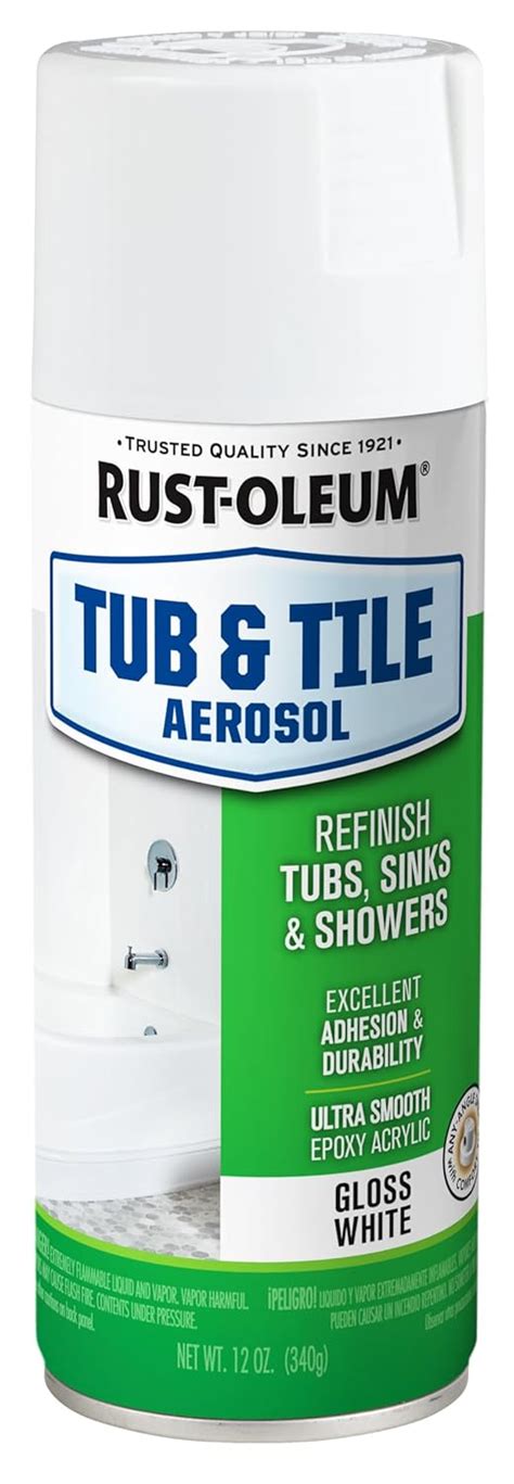 Rust Oleum Synthetic Tub And Tile Aerosol To Refinish Tubs Sinks And