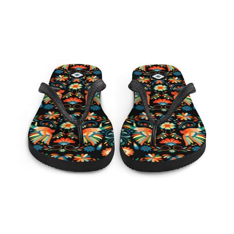 Mexican Otomi Flip Flops The Global Wanderer