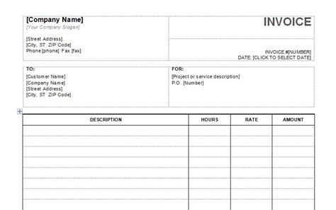 Service Invoice Template | Services Invoice Template » Template Haven