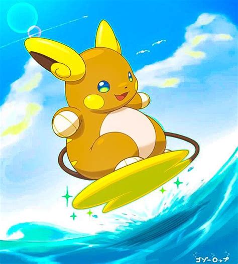 Alolan Raichu Pokemon Alola Pikachu Art Pokemon Painting