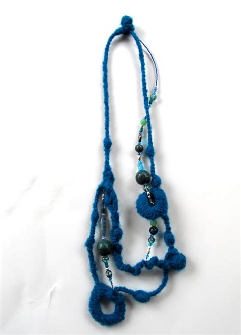 Items Similar To Felt And Beaded Necklace On Etsy