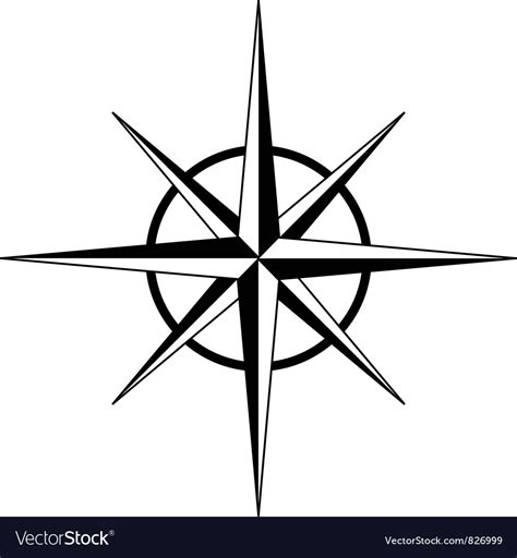 Compass rose Royalty Free Vector Image - VectorStock