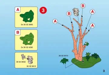 Abapri Playmobil 4854 A Arbre à koalas et kangourous