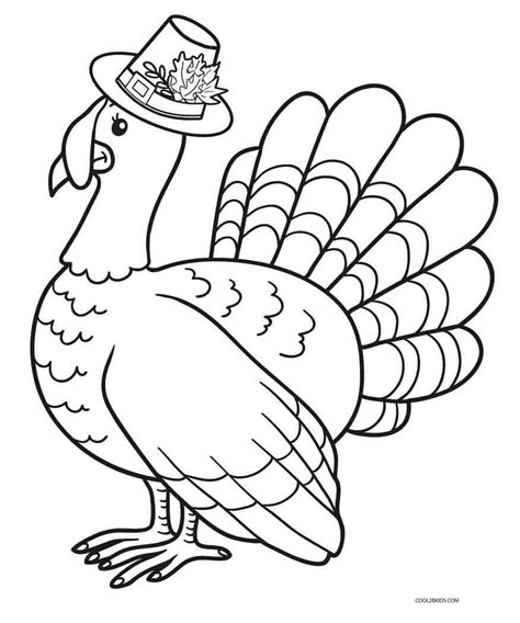 Simple Turkey Coloring Page at GetColorings.com | Free printable ...