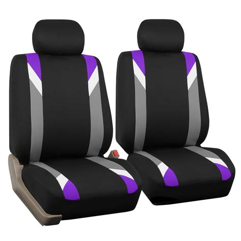 Fh Group Car Seat Covers Front Set In Purple Cloth Car Seat Covers For Low Back Car Seats With