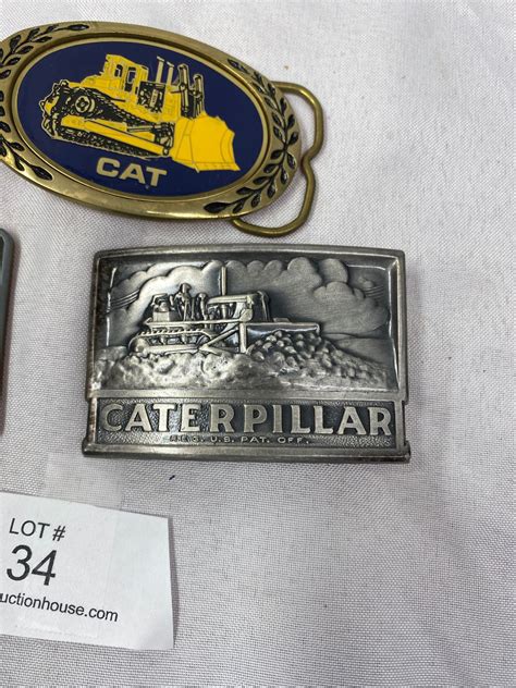 Lot Of 3 Caterpillar Belt Buckles