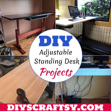 20 DIY Adjustable Standing Desk Projects - DIYsCraftsy