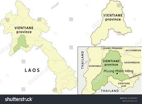 Vientiane Province Location On Map Laos Stock Vector Royalty Free