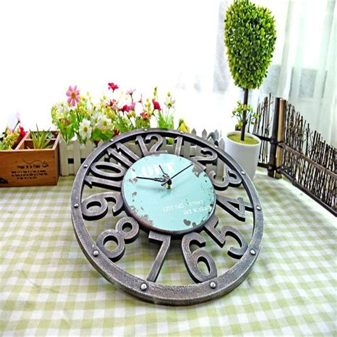 Horloge Murale Style Loft Verte Vintageindustriel