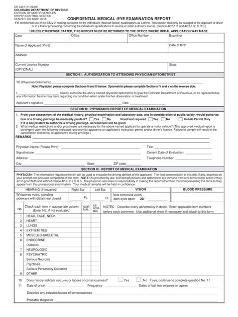 Colorado Dr 2401 Form Fill Out And Sign Printable Pdf Template