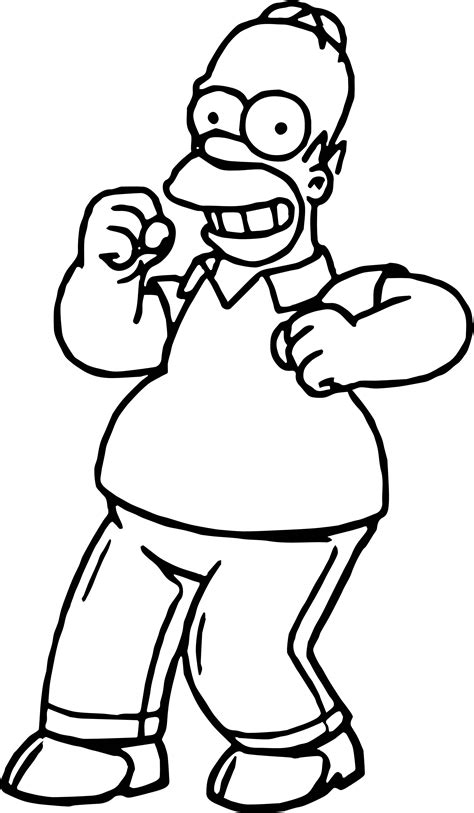 Homer Simpson Coloring Page