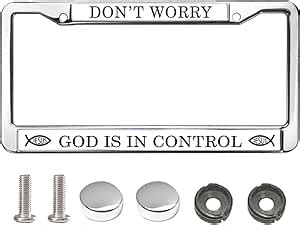 Amazon Simple Appearance License Plate Holder Don T Worry God Is