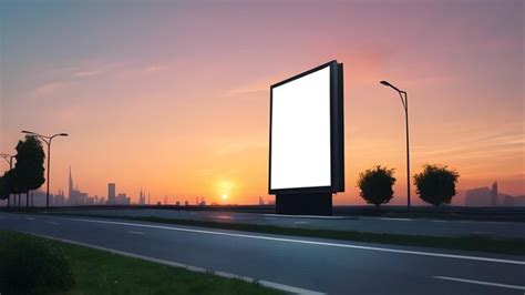 Premium Photo Portrait Billboard White Blank For Outdoor Advertising