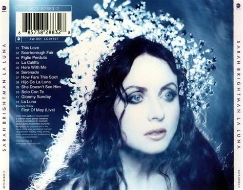 Car Tula Trasera De Sarah Brightman La Luna Portada