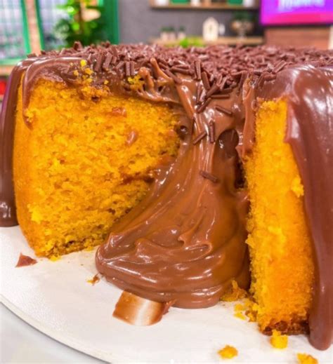 Receita De Bolo De Cenoura Vulc O Da Chef Bruna Rabelo Do Mulheres