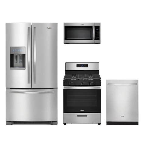 Whirlpool® 4 Piece Stainless Steel Kitchen Package | Appliance Direct ...