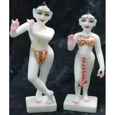 15 Inch Marble Iskcon Radha Krishna Statue At 21000 00 INR In Jaipur