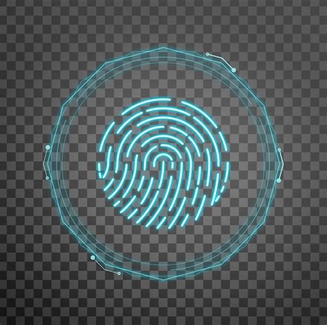 Premium PSD Biometrics Security Technology Template Vector With