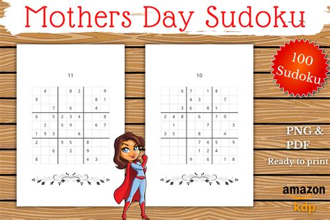 Mothers Day Sudoku Kdp Interior Graphic By DigitalsHandmade Creative