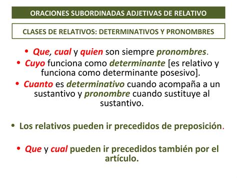 Oraciones Subordinadas Adjetivas PPT