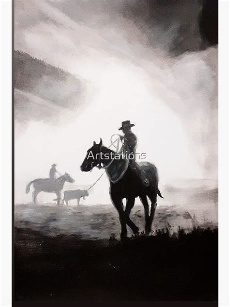 "Black and White Cowboy" Poster for Sale by Artstations | Redbubble