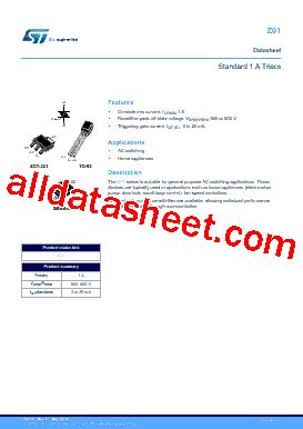 Z01_V01 Datasheet(PDF) - STMicroelectronics