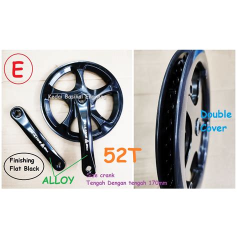 Fixie Crankset Alloy T T Untuk Basikal Bmx Folding Bike Fixie