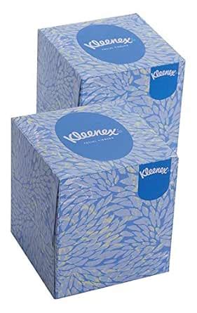 Kleenex 60041 2 Ply Facial Tissue Cube Box 80 Pulls Pack Of 2 Total