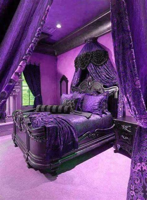 Purple Goth Room Purple Bedrooms Purple Bedroom Design Purple Furniture