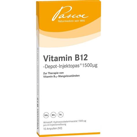 Vitamin B12 Depot Injektopas 1500ug 10x1 Ml Pzn 7568672 Medicum