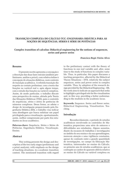 Pdf TransiÇÃo Complexa Do CÁlculo Tcc Engenharia DidÁtica Para As