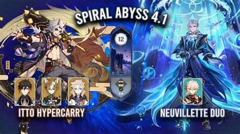 Spiral Abyss 4 1 C6 Itto Hypercarry C0 Neuvillette Duo Genshin