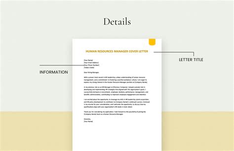 Human Resource Manager Cover Letter In Pdf Word Google Docs