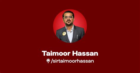 Taimoor Hassan Instagram Facebook Linktree