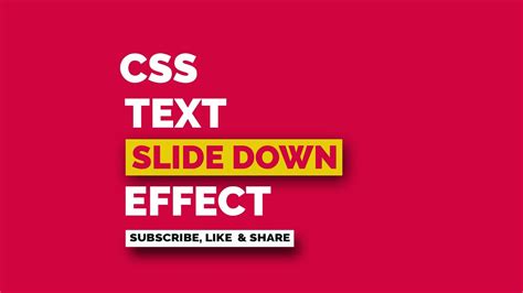 Slide Down Text Animation HTML CSS CSS Text Animation Sliding Down