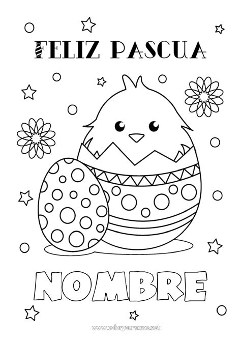 N De Colorear Pollito Huevos De Pascua Pascua De Resurrecci N