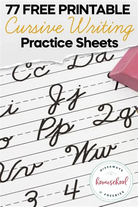 77 Free Printable Cursive Writing Practice Sheets Blank Cursive