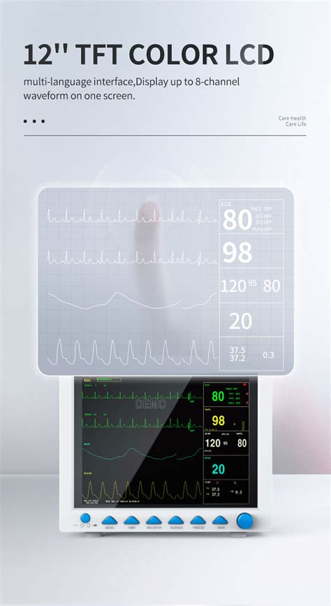 Contec Cms6000 Ecg Spo2 Nibp Resp Tem Icu Patient Monitor Multi