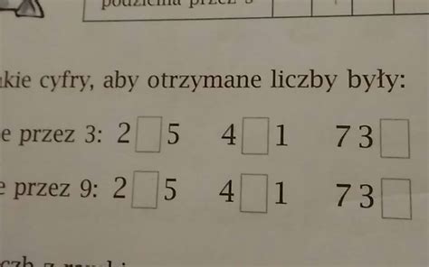 wpisz takie cyfry aby otrzymane liczby były Brainly pl