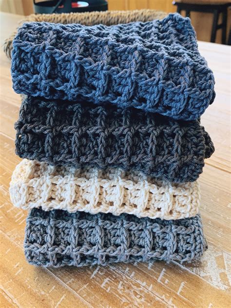 All-Purpose Waffle Stitch Crochet Dishcloths - I Can Crochet That