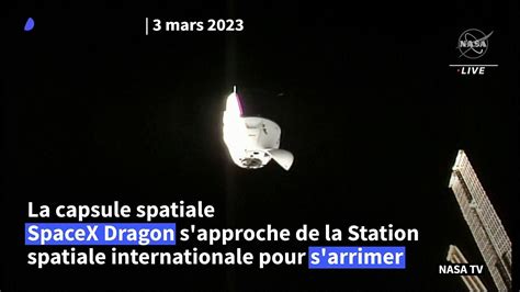 La Capsule Dragon De Spacex Sarrime à La Station Spatiale