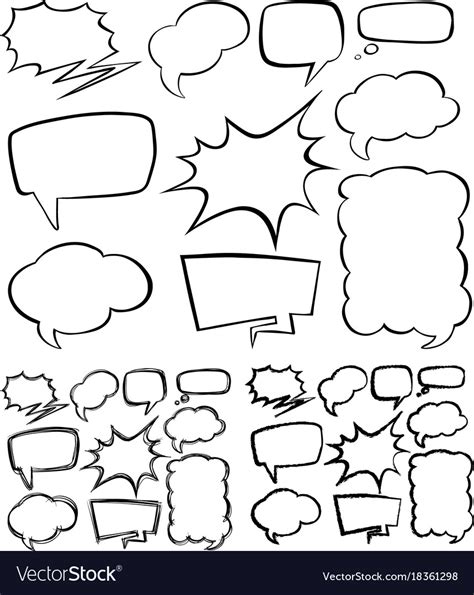 Different Shape Of Speech Bubbles Royalty Free Vector Image