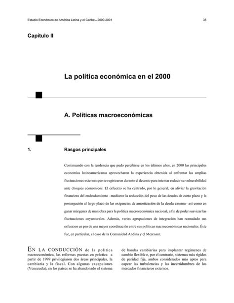 2 La Pol Tica Econ Mica En El 2000 Pdf