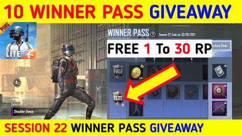 Pubg Mobile Lite Session Winner Pass Giveaway Winner Pass