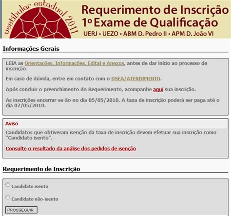 Vestibular Uerj Cartão De Confirmação De Inscrição Pesquisa Cartões